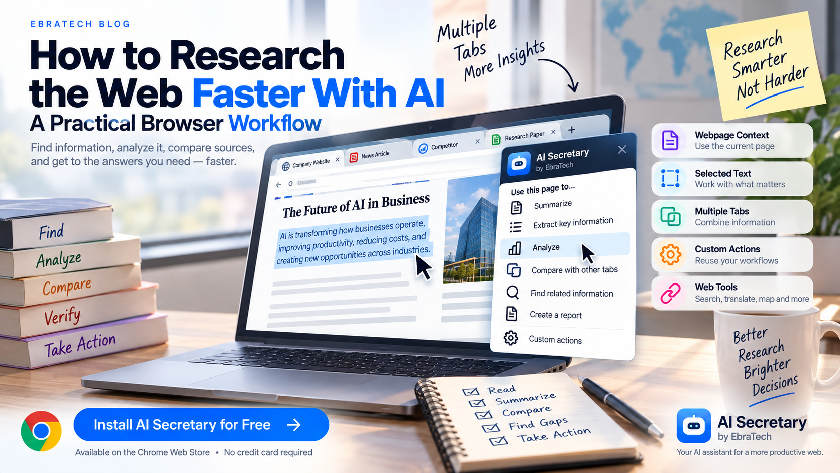 How to Research the Web Faster With AI: A Practical Browser Workflow